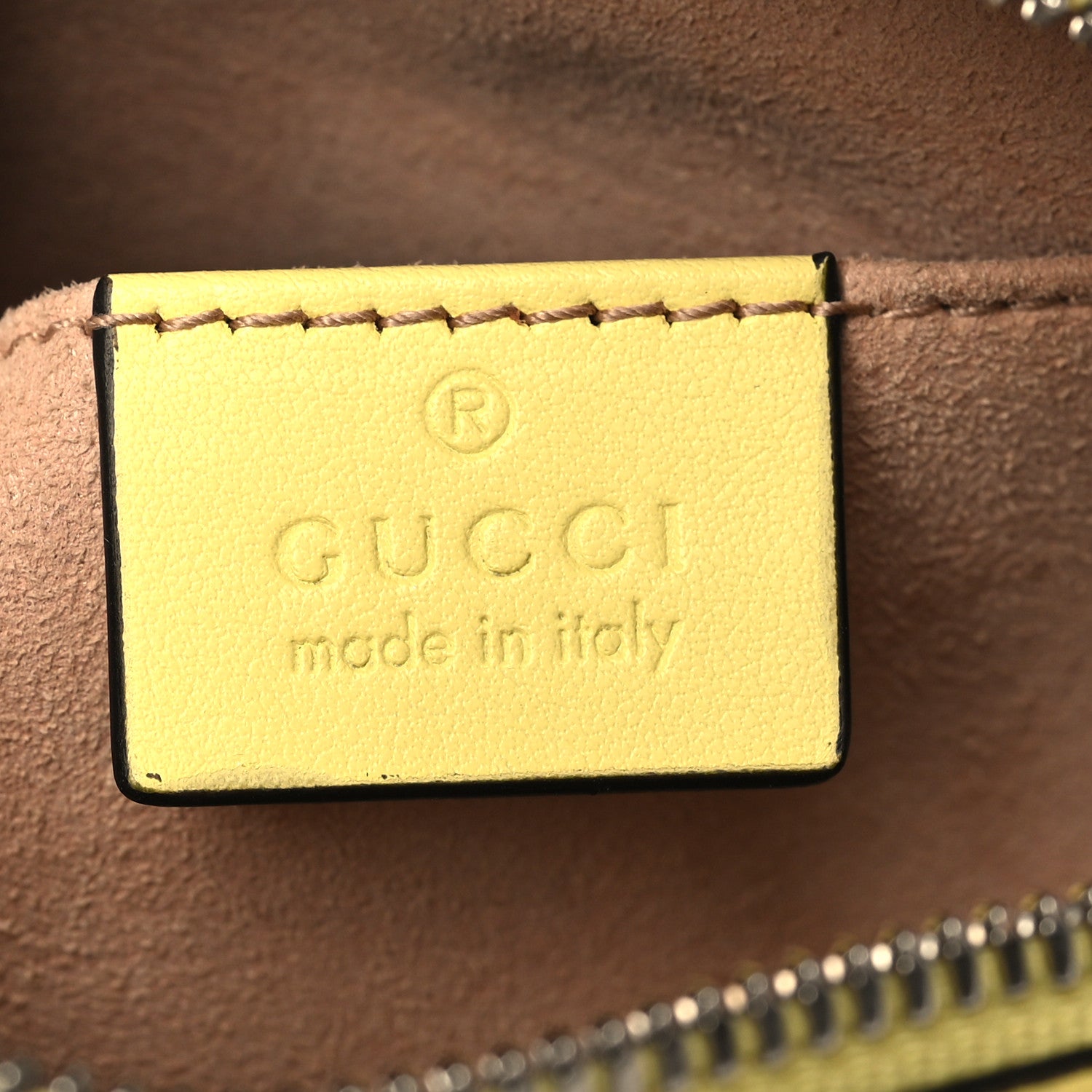 Gucci Calfskin Matelasse Small GG Marmont Chain Shoulder Bag Banana 6 of 10