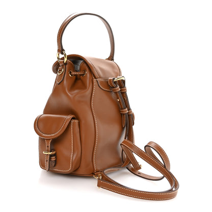 Miu Miu Soft Calfskin Medium Backpack Cognac 2 of 8
