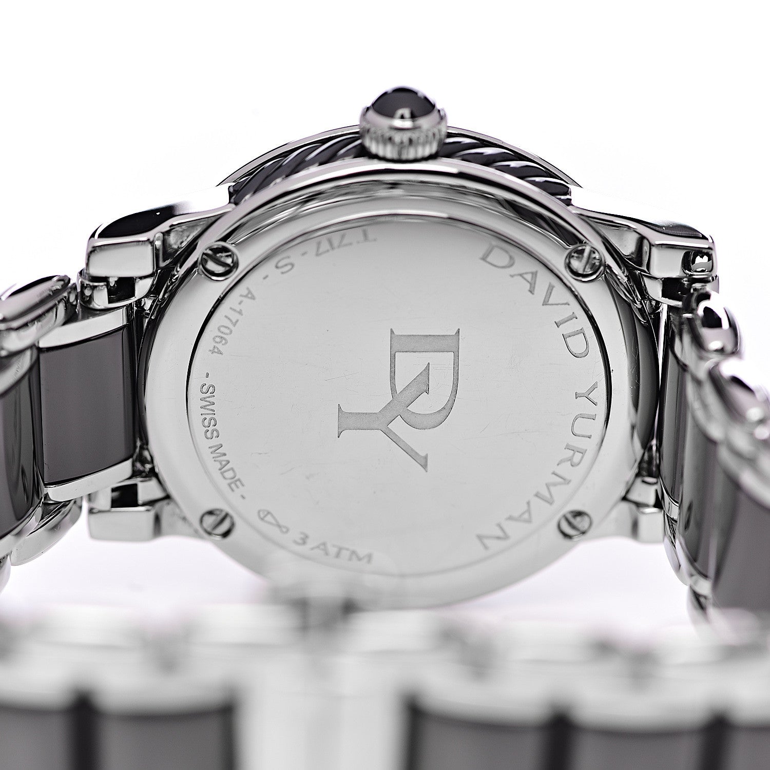 David Yurman Stainless Steel Ceramic Diamond 30mm Classic Quartz Watch Black 5 of 8