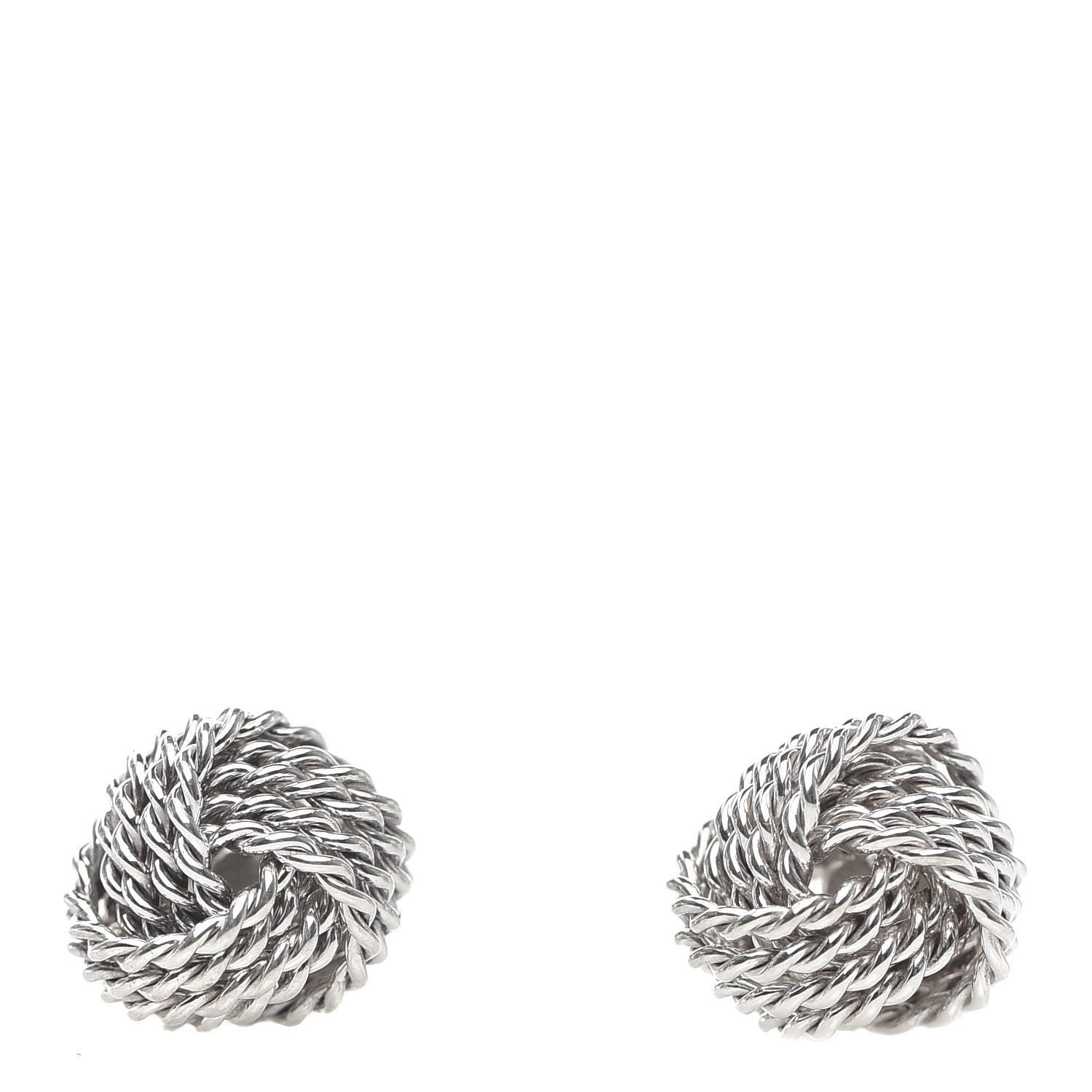 Tiffany Sterling Silver Twist Knot Earrings 1 of 5