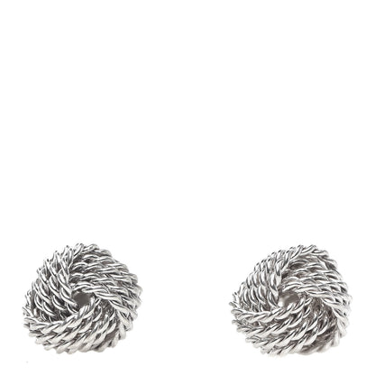 Tiffany Sterling Silver Twist Knot Earrings 1 of 5