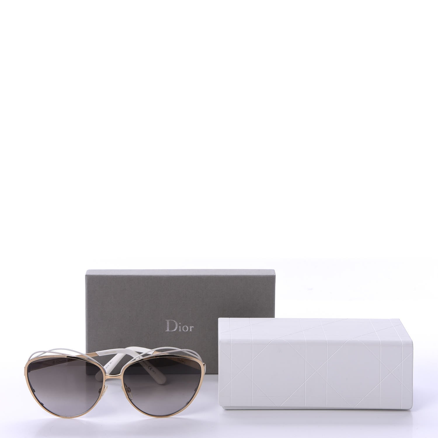 Christian Dior Metal Dior Songe Sunglasses Gold White 14 of 14
