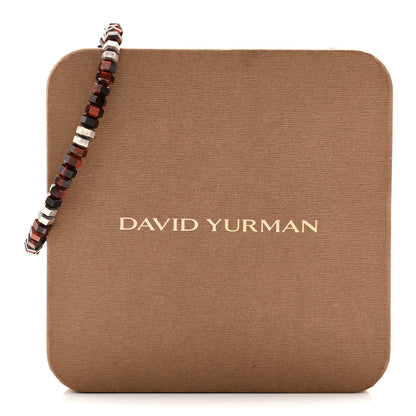 David Yurman Sterling Silver Red Tiger's Eye 6mm Hex Bead Bracelet 4 of 4