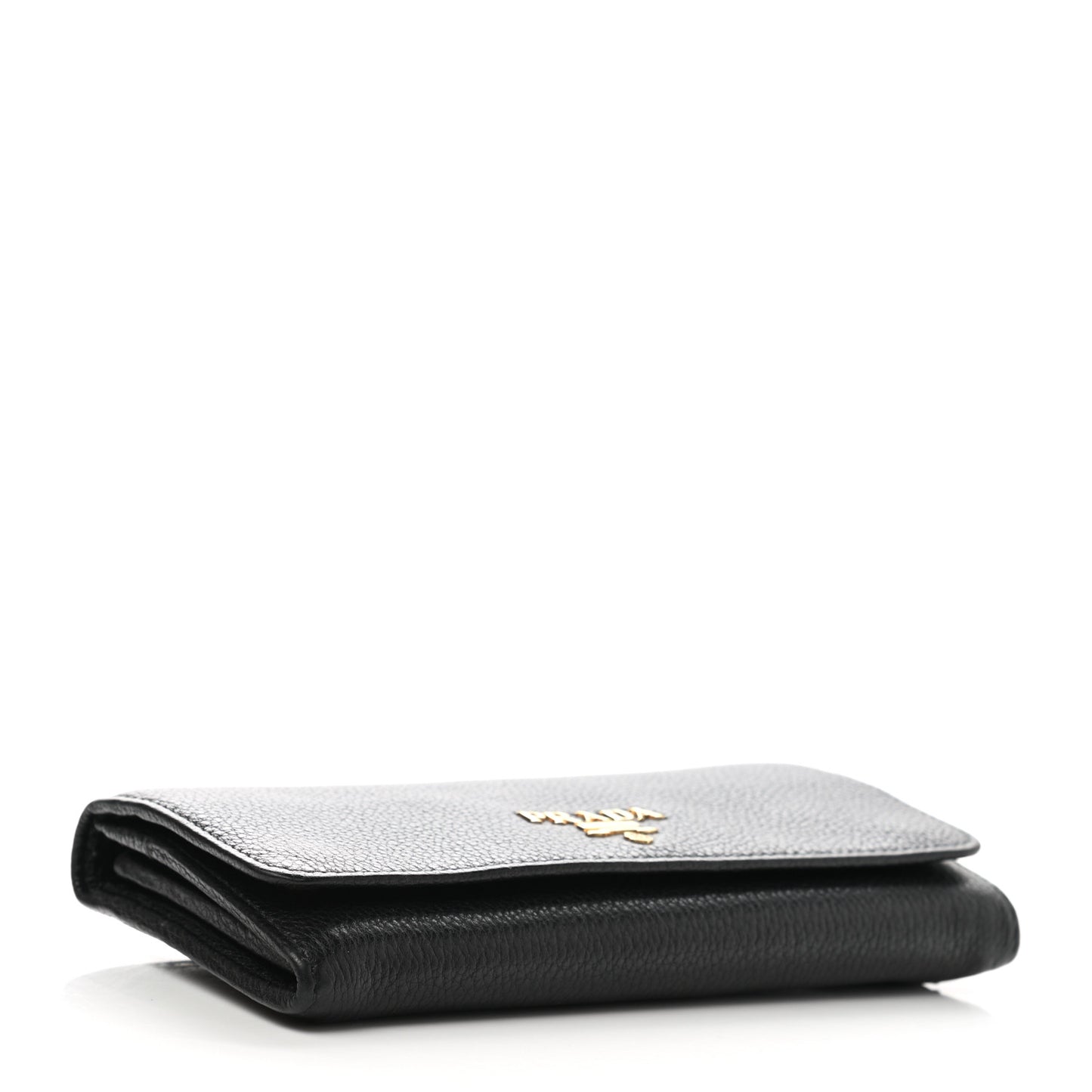 Vitello Grain Continental Flap Wallet Black