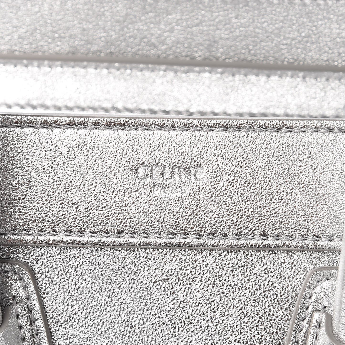 Laminated Lambskin Nano Luggage Silver