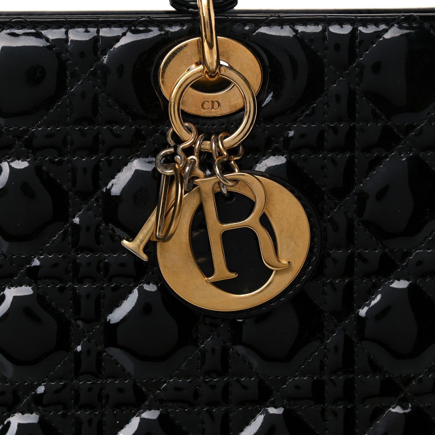 Christian Dior Patent Cannage Large Lady Dior Black 12 of 12