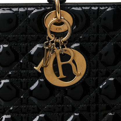 Christian Dior Patent Cannage Large Lady Dior Black 12 of 12