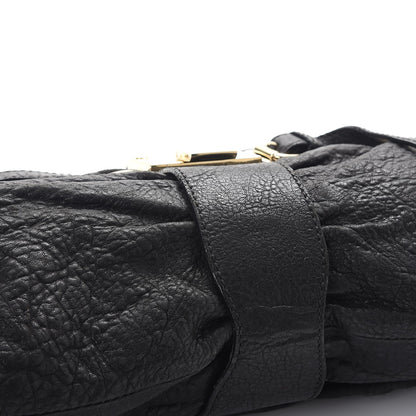 Jimmy Choo Grainy Calfskin Rio Oversized Clutch Bag Black 9 of 14