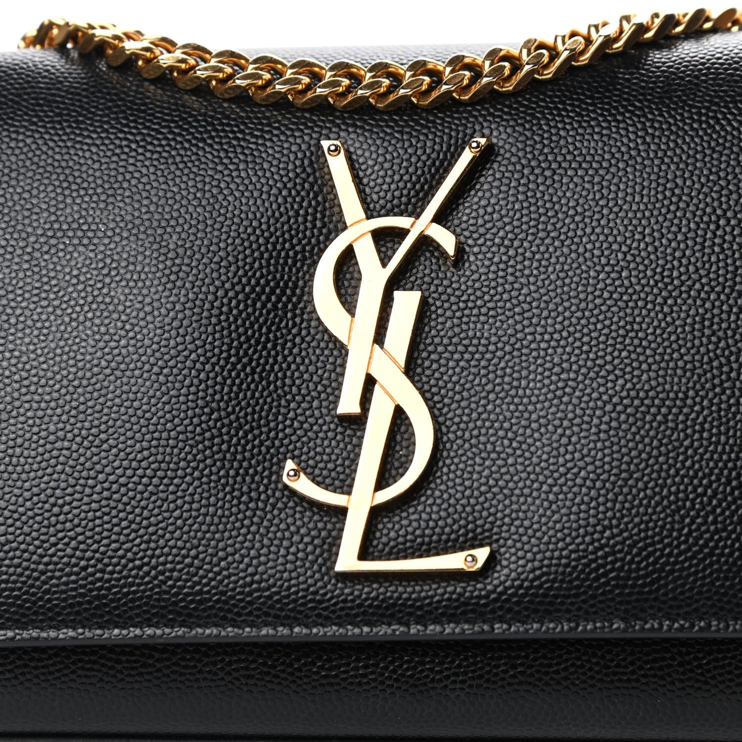 Saint Laurent Grain De Poudre Small Monogram Kate Satchel Black 10 of 10