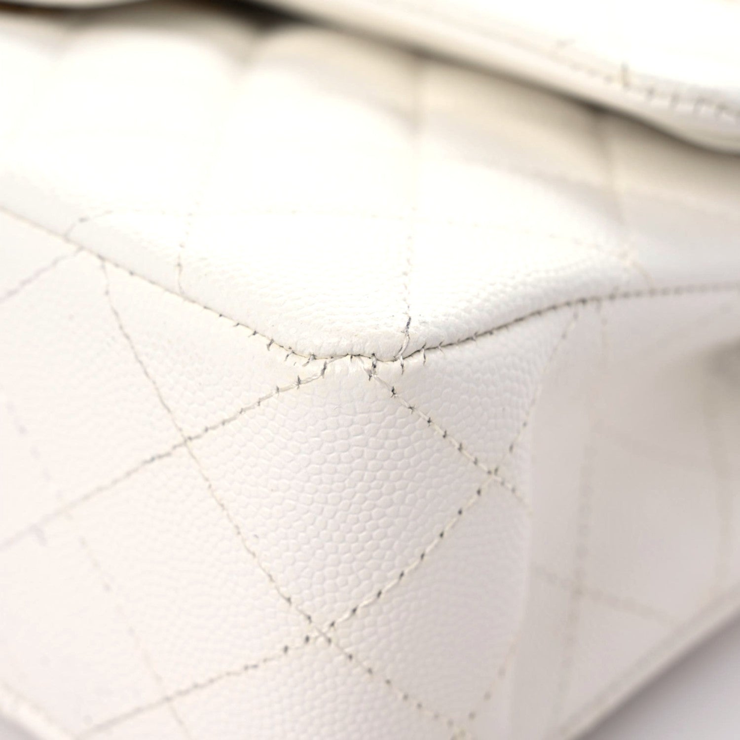 Chanel Caviar Quilted Small Double Flap White 6 of 17