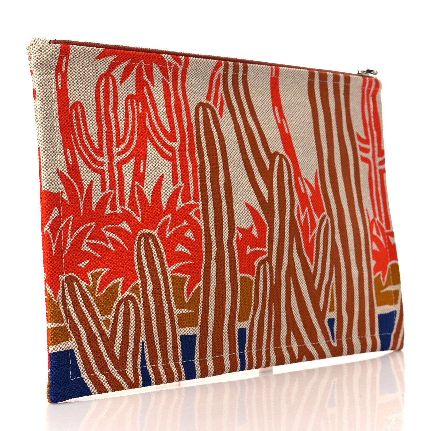 Hermes H Canvas Le Bel Oasis Case Marine Terracotta 3 of 8