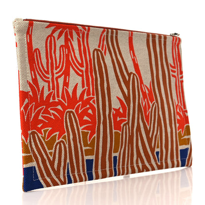 Hermes H Canvas Le Bel Oasis Case Marine Terracotta 3 of 8