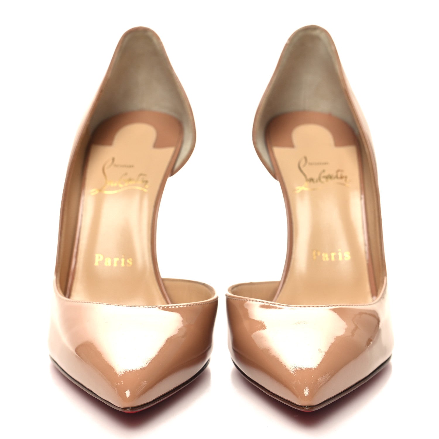 Christian Louboutin Patent Iriza 100 Pumps 39 Nude 2 of 7