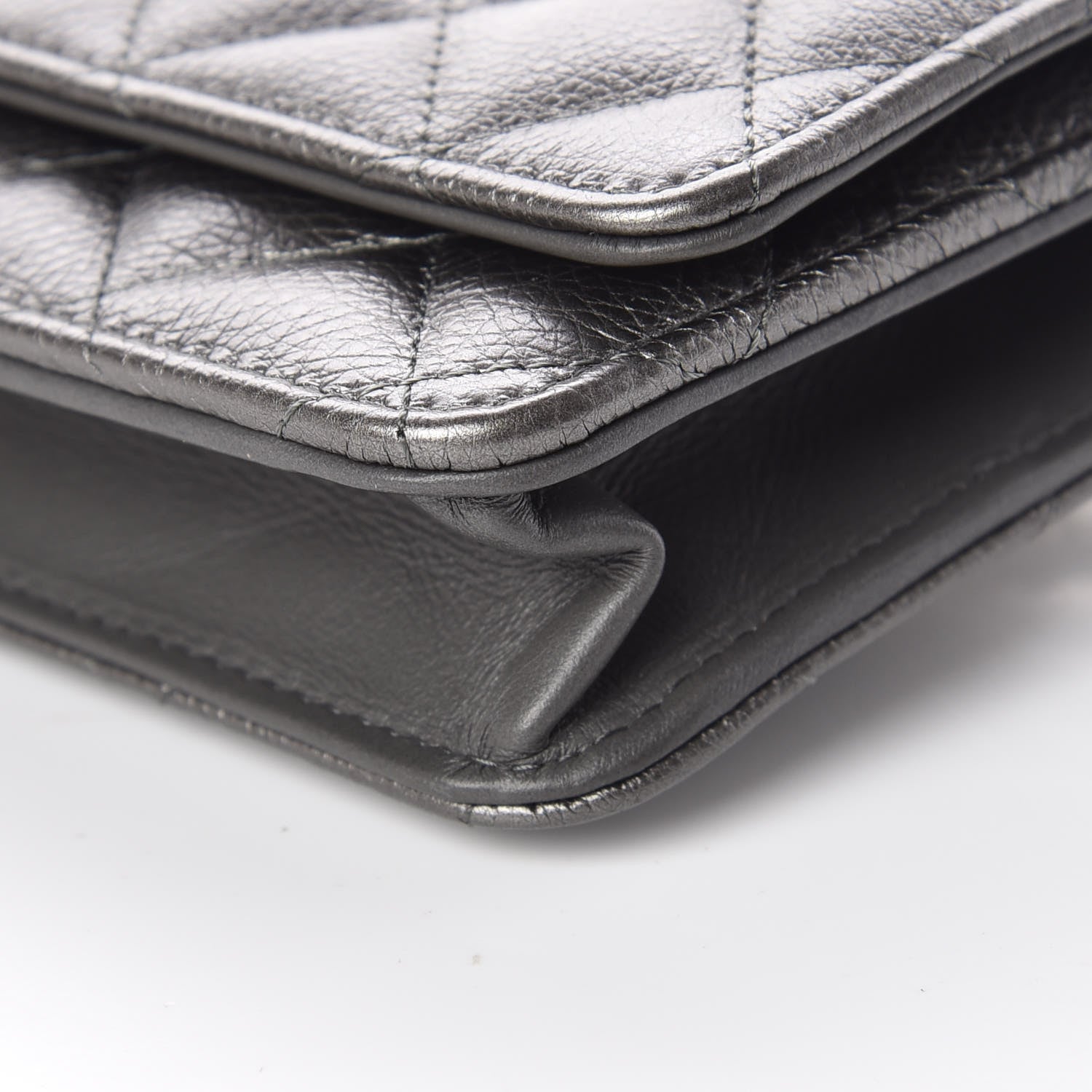 Chanel Calfskin Quilted Reissue Wallet On Chain WOC Charcoal 10 of 11