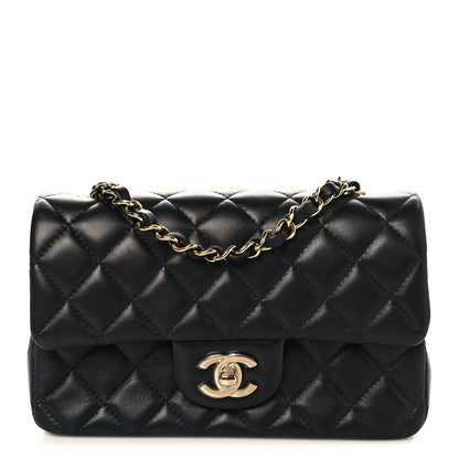 Chanel Lambskin Quilted Mini Rectangular Flap Black 1 of 11