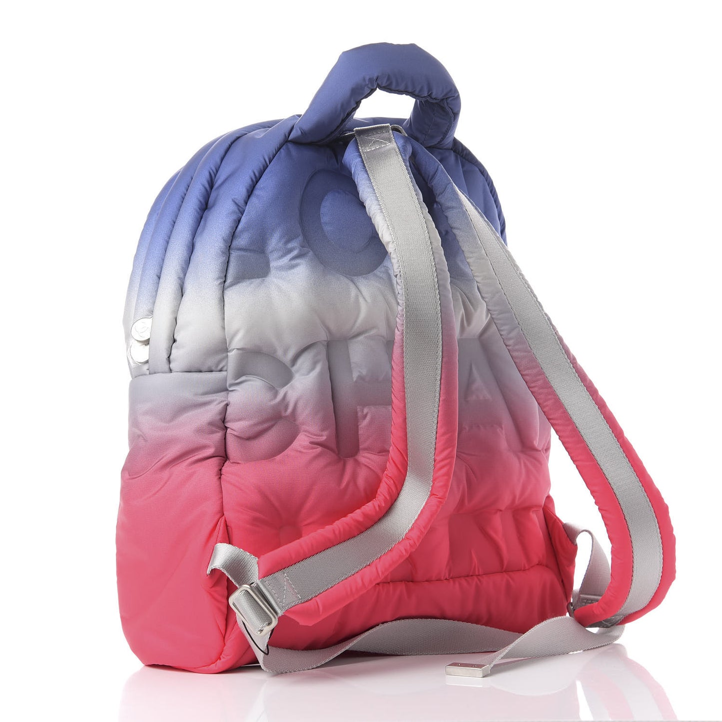 Nylon Embossed Small Doudoune Backpack Pink Blue White