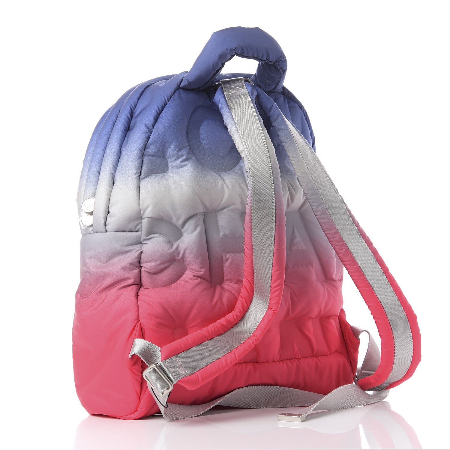 Chanel Nylon Embossed Small Doudoune Backpack Pink Blue White 2 of 9