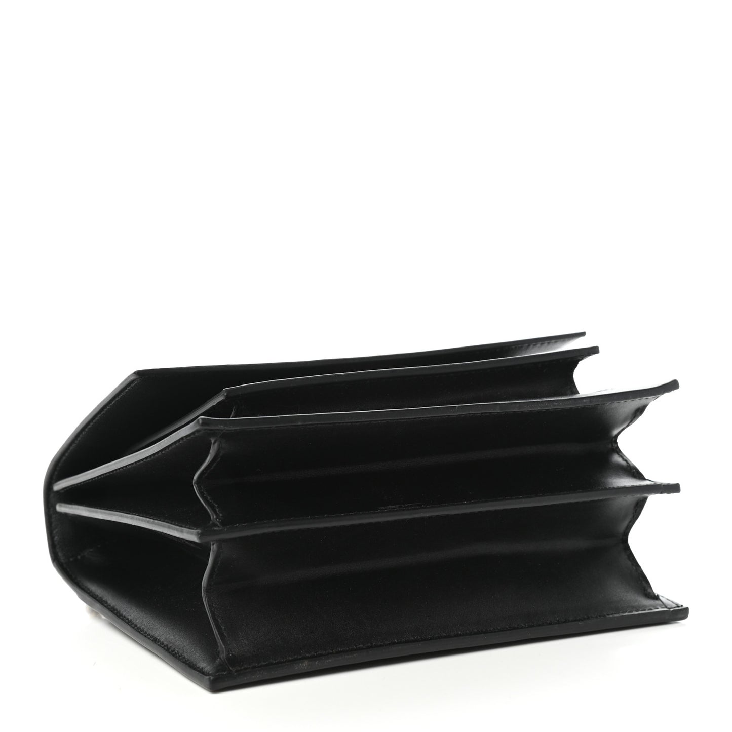 Box Calfskin S Sharp Chain Shoulder Bag Black