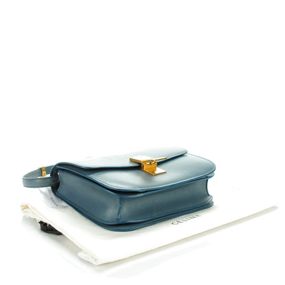 Celine Box Calfskin Medium Classic Box Flap Bag Slate Blue 3 of 9