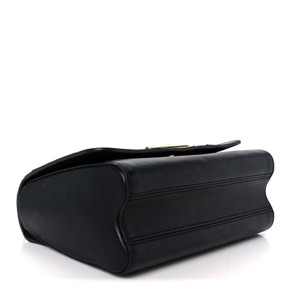 Louis Vuitton Veau Satin Monogram Twist Shoulder Bag MM Black 4 of 10