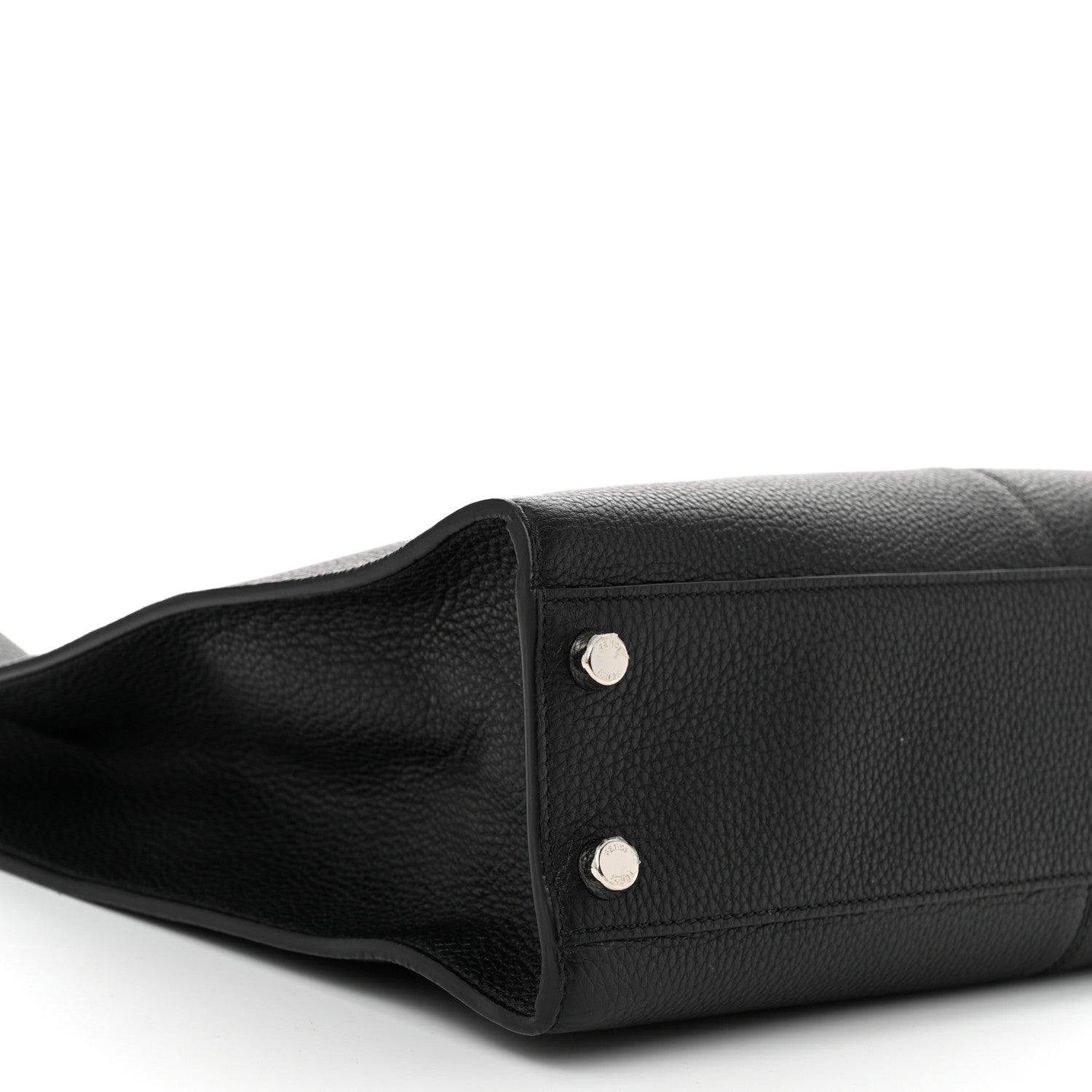 Fendi Cuoio Romano Glazed Fabric FF 1974 Peekaboo X-Lite Fit Black 8 of 9