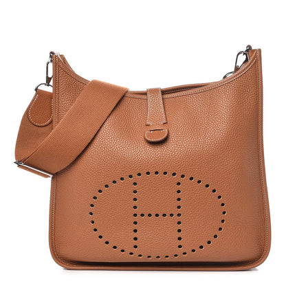 Hermes Taurillon Clemence Evelyne III GM Gold 1 of 11