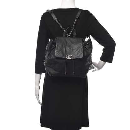 Chanel Grained Calfskin Stitched Braided With Style Backpack Black 2 of 11