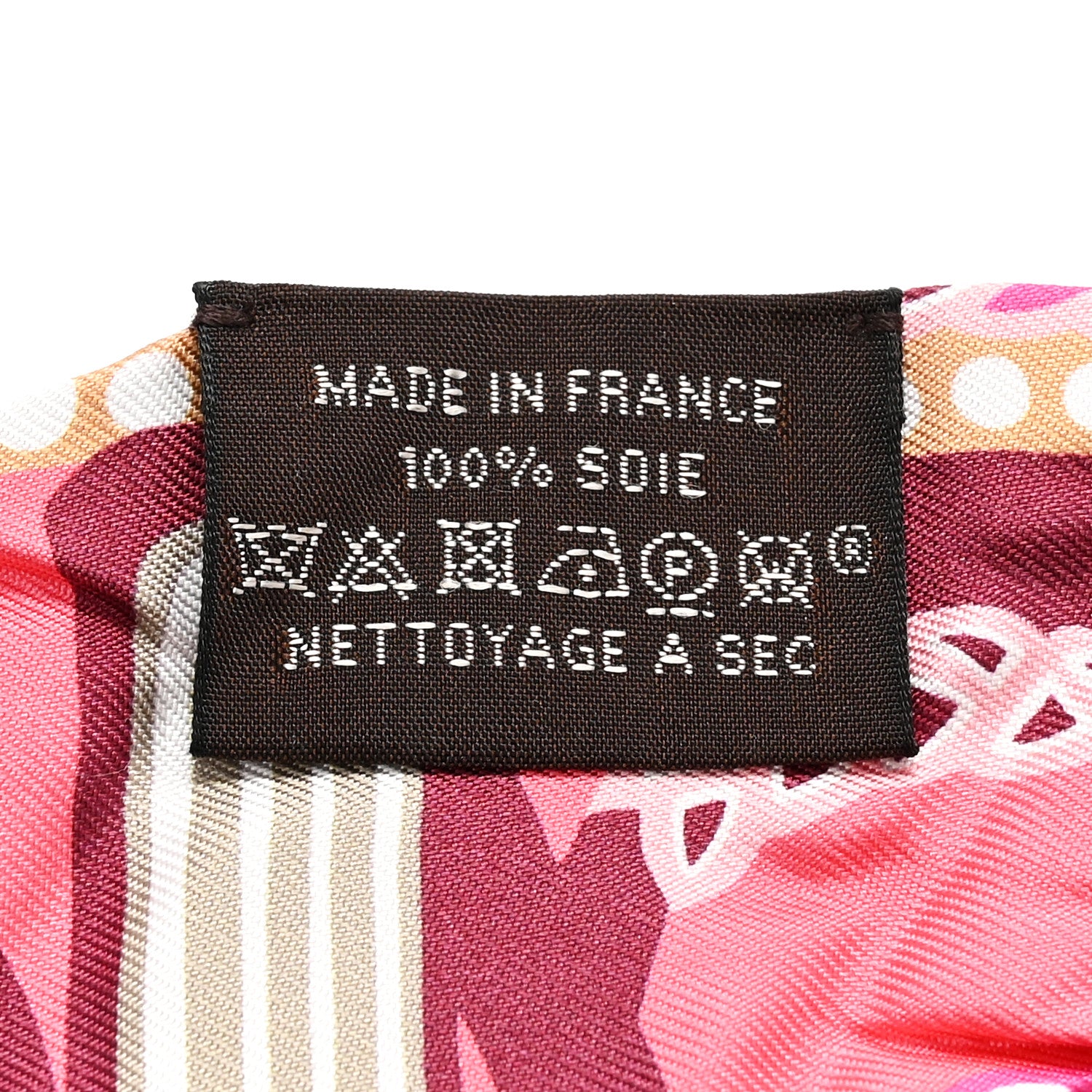 Hermes Silk Fantaisie D' Etriers Twilly Rose Vif Prune Beige 4 of 4