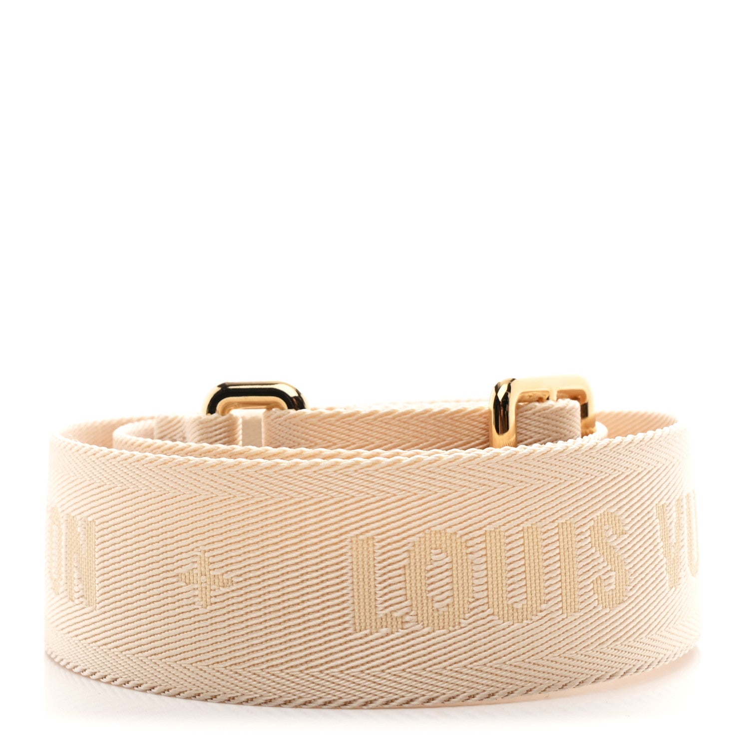 Louis Vuitton Jacquard Monogram Adjustable Shoulder Strap New Creme 2 of 3