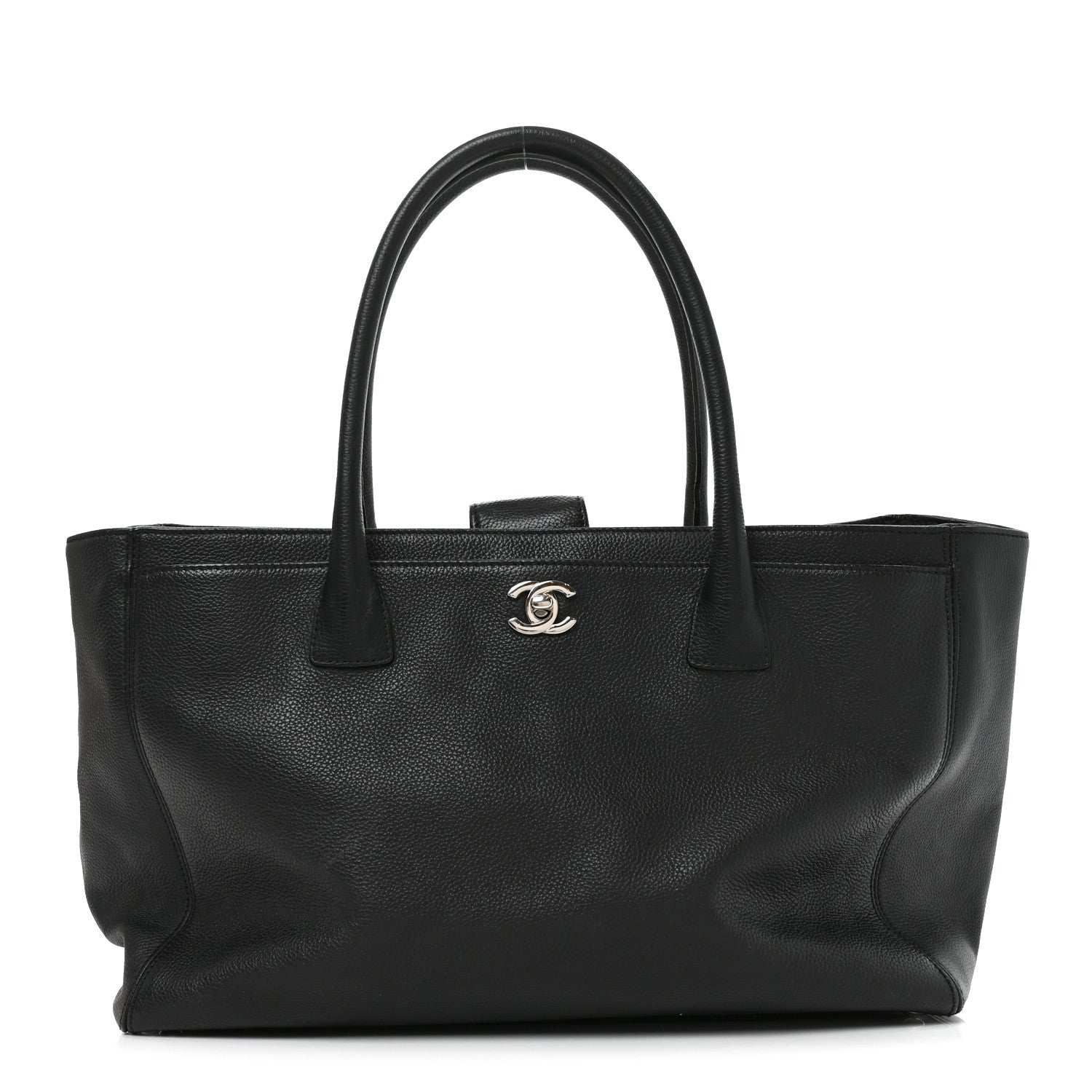 Chanel Calfskin Cerf Executive Shopper Tote Black 1 of 11