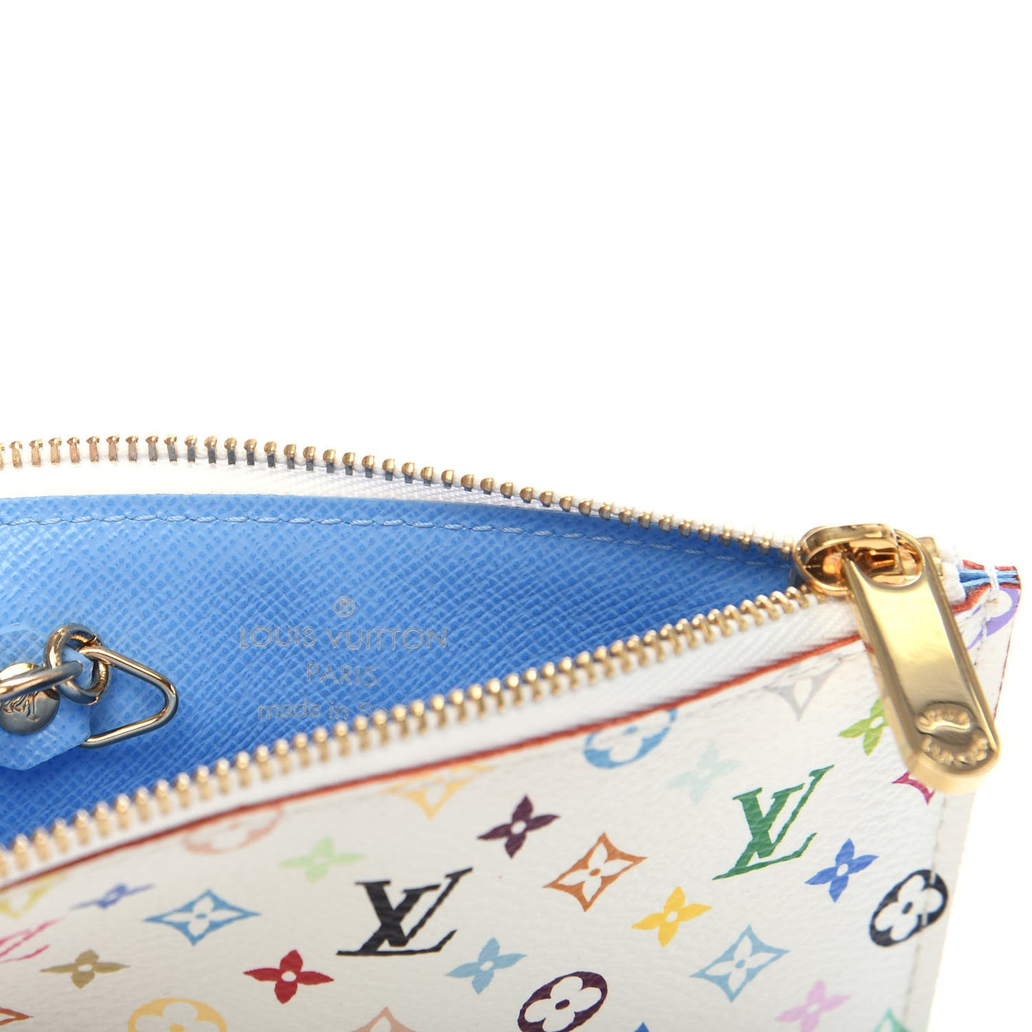 Monogram Multicolor Key Pouch White Anie