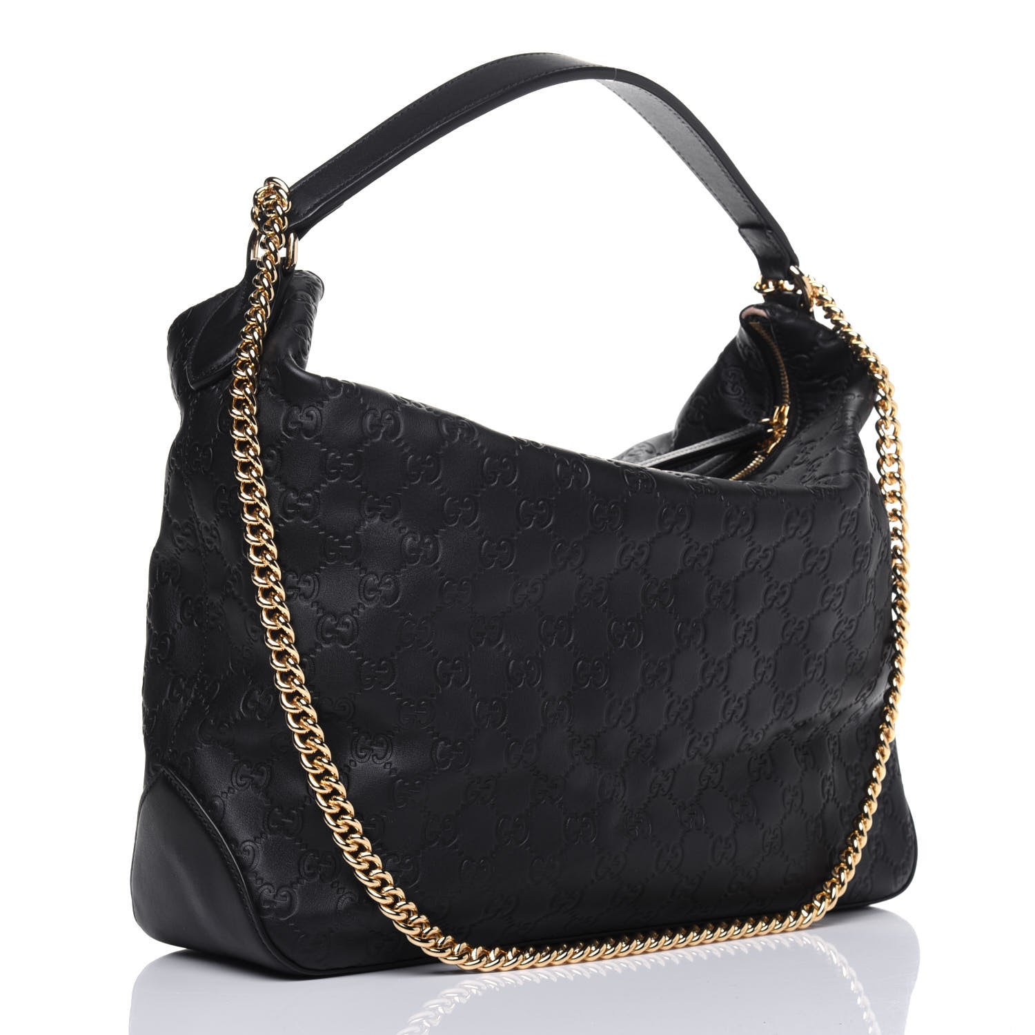 Gucci Guccissima Signature Large Linea A Hobo Black 2 of 15
