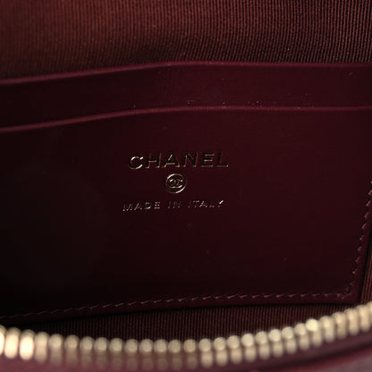 Chanel Shiny Lambskin Enamel Quilted Waist Bag Fanny Pack Burgundy 5 of 9