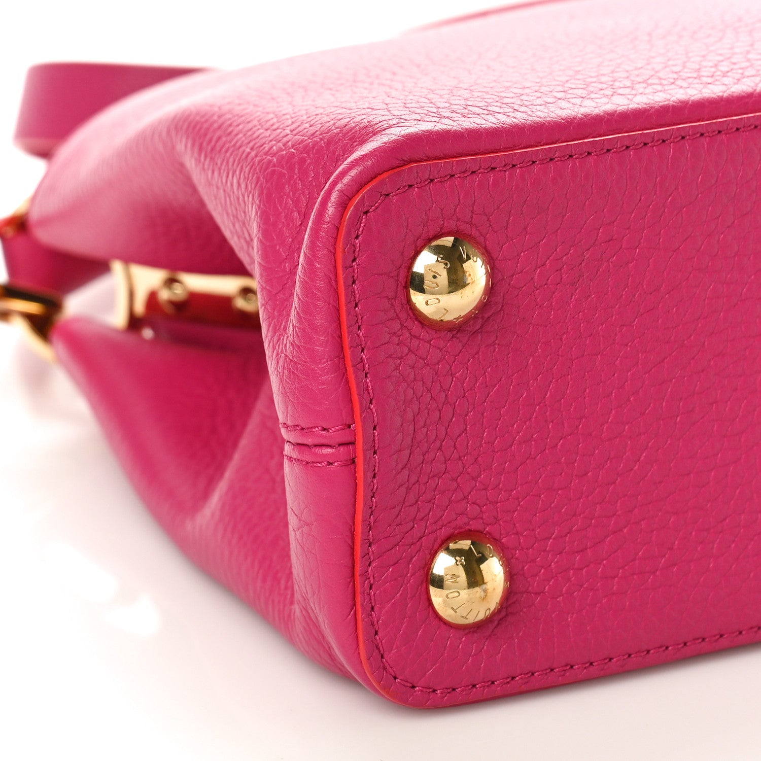 Louis Vuitton Taurillon Capucines BB Hibiscus Flamingo 8 of 11