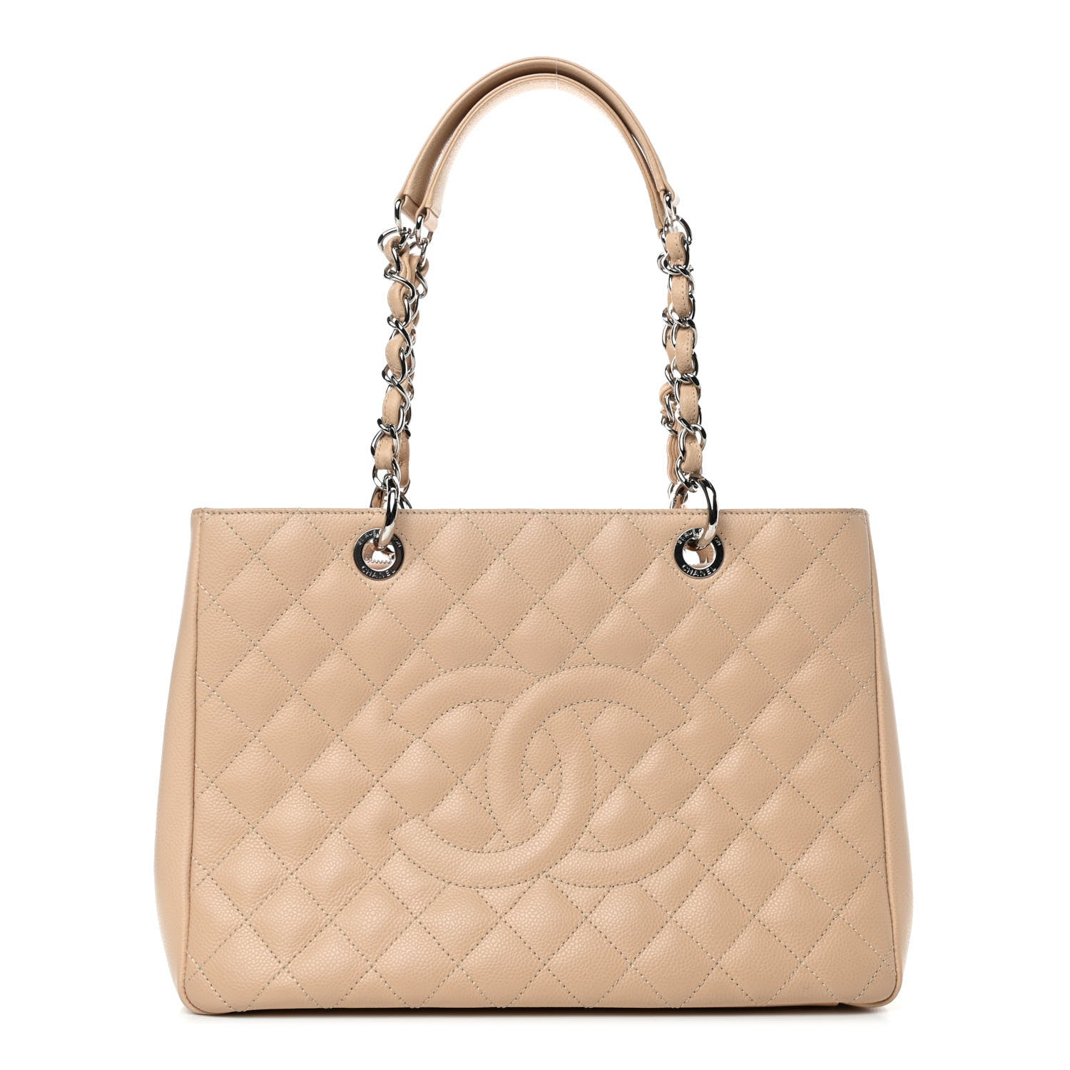 Chanel Caviar Quilted Grand Shopping Tote GST Beige Clair 1 of 6