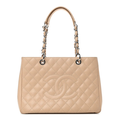 Chanel Caviar Quilted Grand Shopping Tote GST Beige Clair 1 of 6