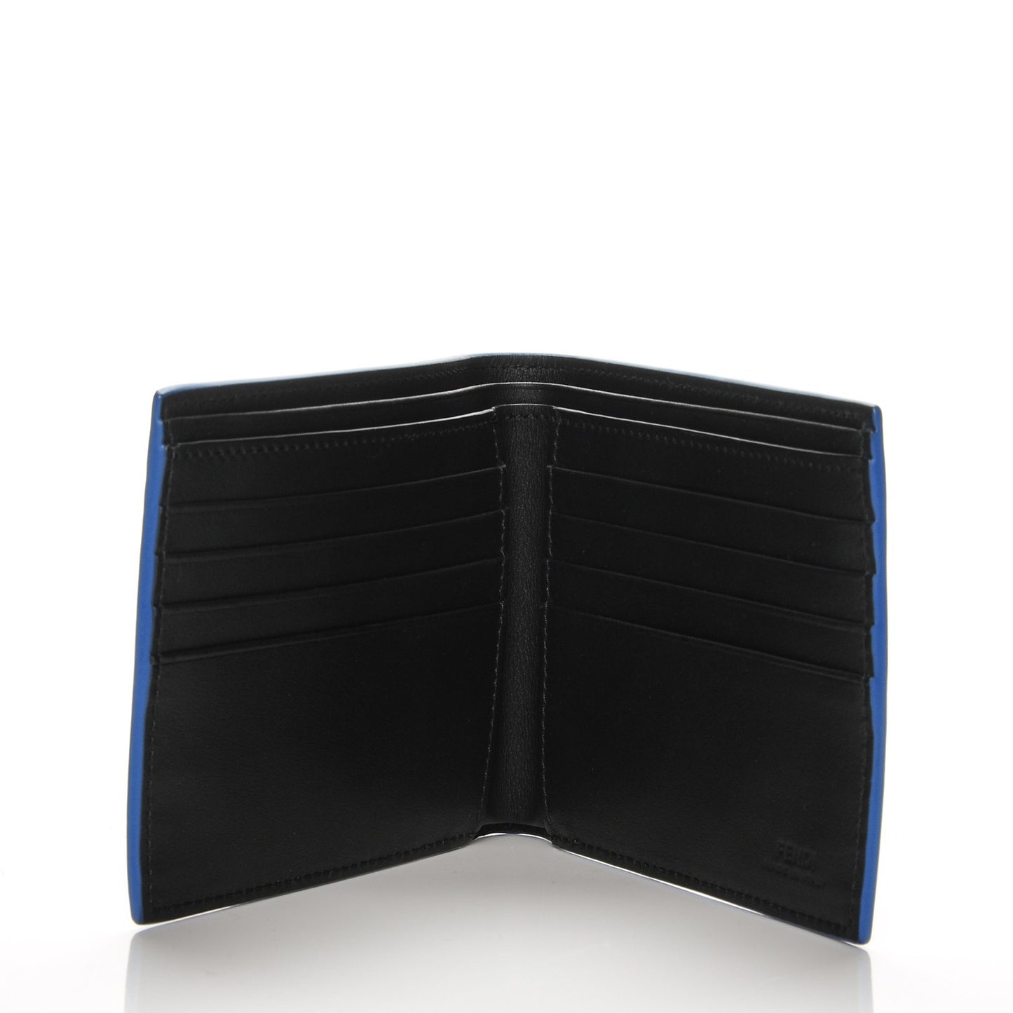 Vitello Century Face No Words Monochrome Bi-Fold Wallet Black