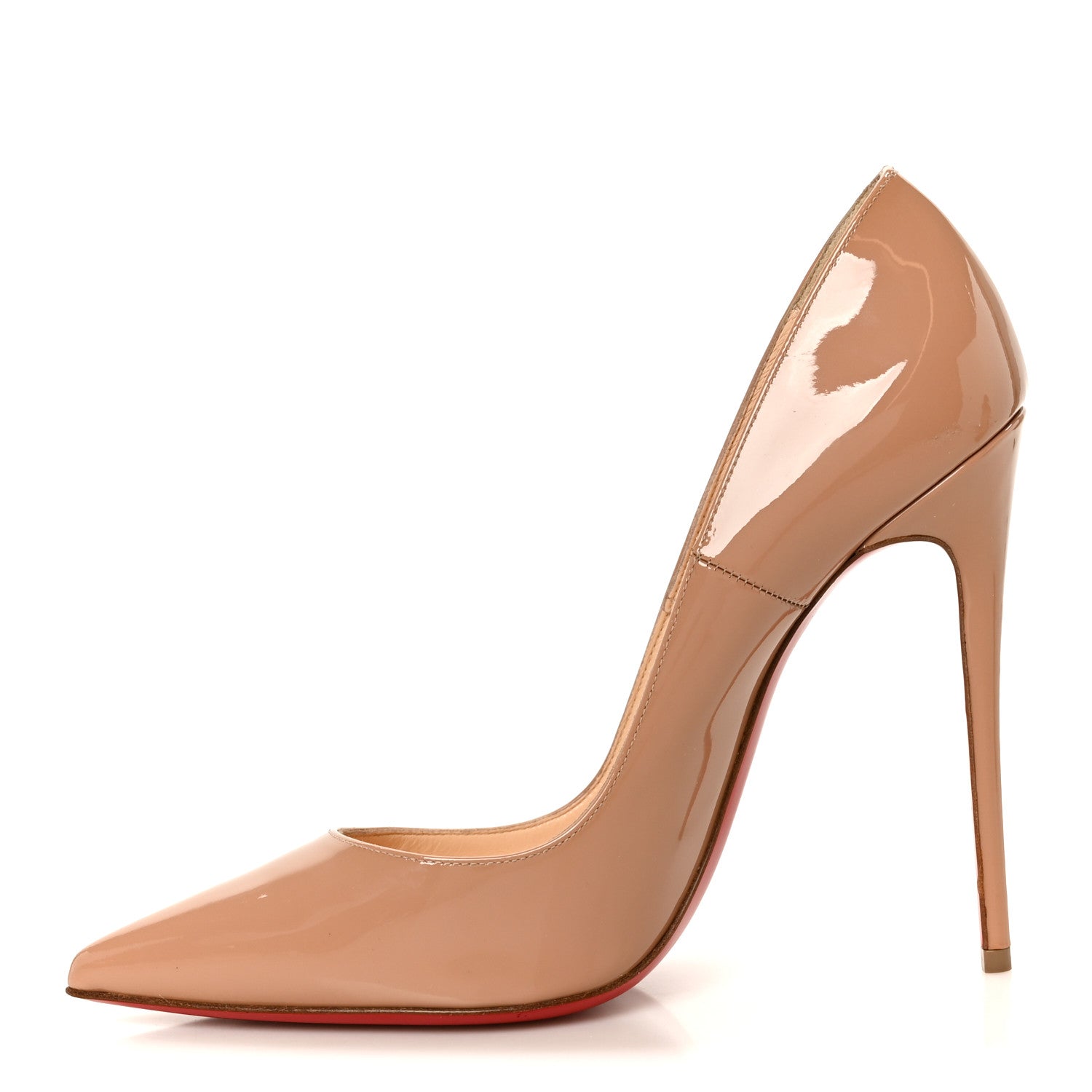 Christian Louboutin Patent So Kate 120 Pumps 38 Nude 1 of 8
