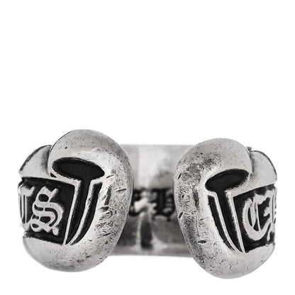 Chrome Hearts Sterling Silver Small Scroll Label Ring 53 6.25 1 of 6