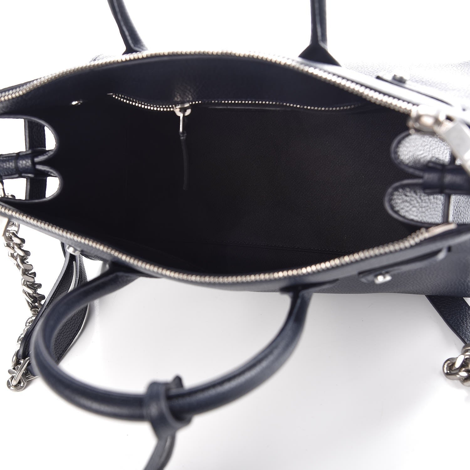 Saint Laurent Grained Calfskin Baby Souple Sac De Jour Navy 5 of 7
