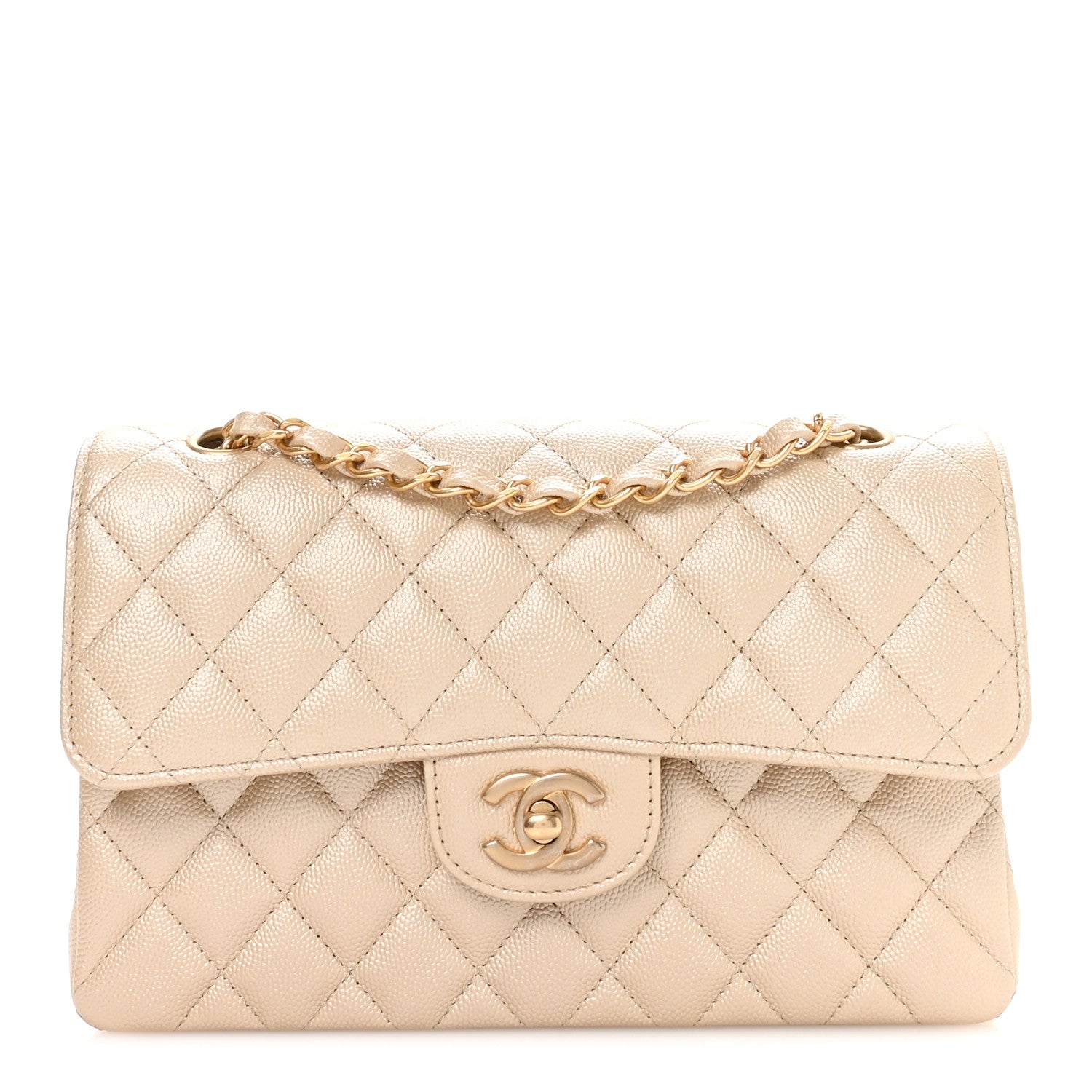 は*ん様 CHANEL ベージュエナメルブローチ　破損あり Chanel Metallic Caviar Quilted Small Double Flap Beige 1824728