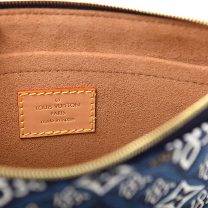 Louis Vuitton Jacquard Since 1854 Neverfull MM GM Pochette Blue 5 of 6