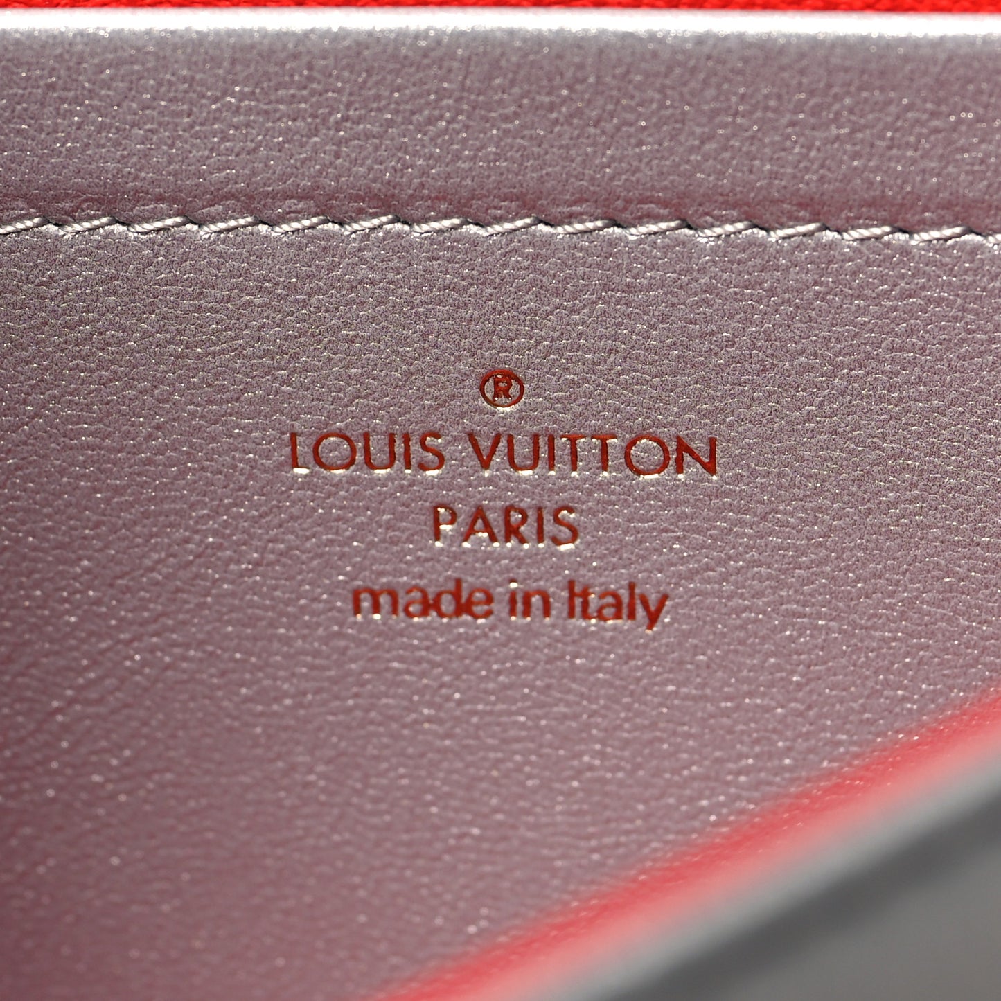 Metallic Lambskin Embossed Monogram Pochette Coussin Silver