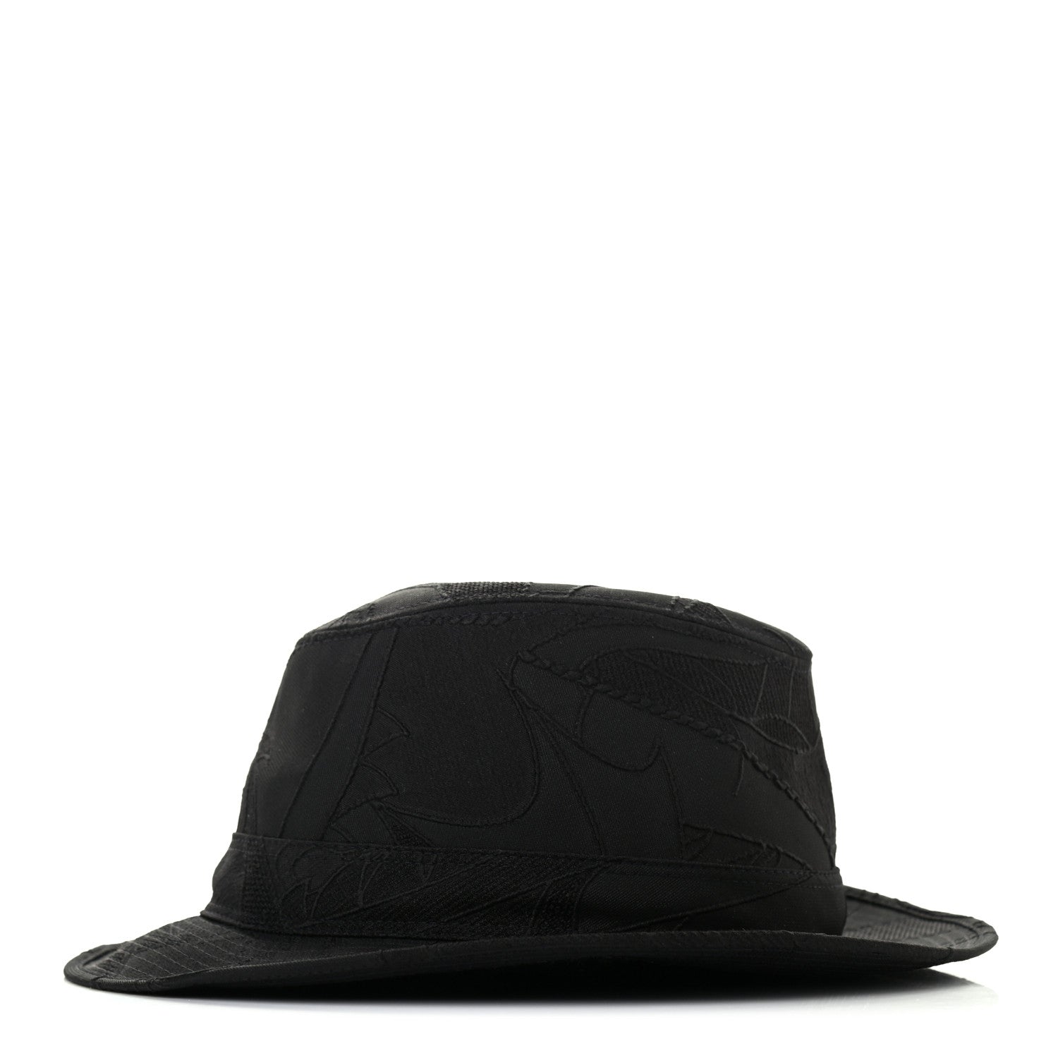 Hermes Silk Woven Dragons Funk Hat 59 Black 4 of 8