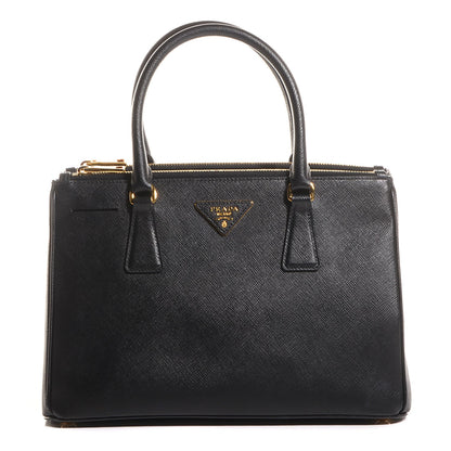 Prada Saffiano Lux Small Double Zip Tote Nero Black 7 of 10