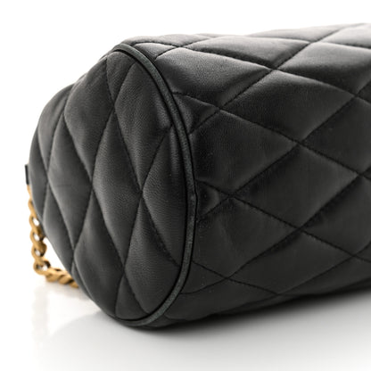 Saint Laurent Lambskin Monogram Small Sade Tube Bag Black 9 of 18