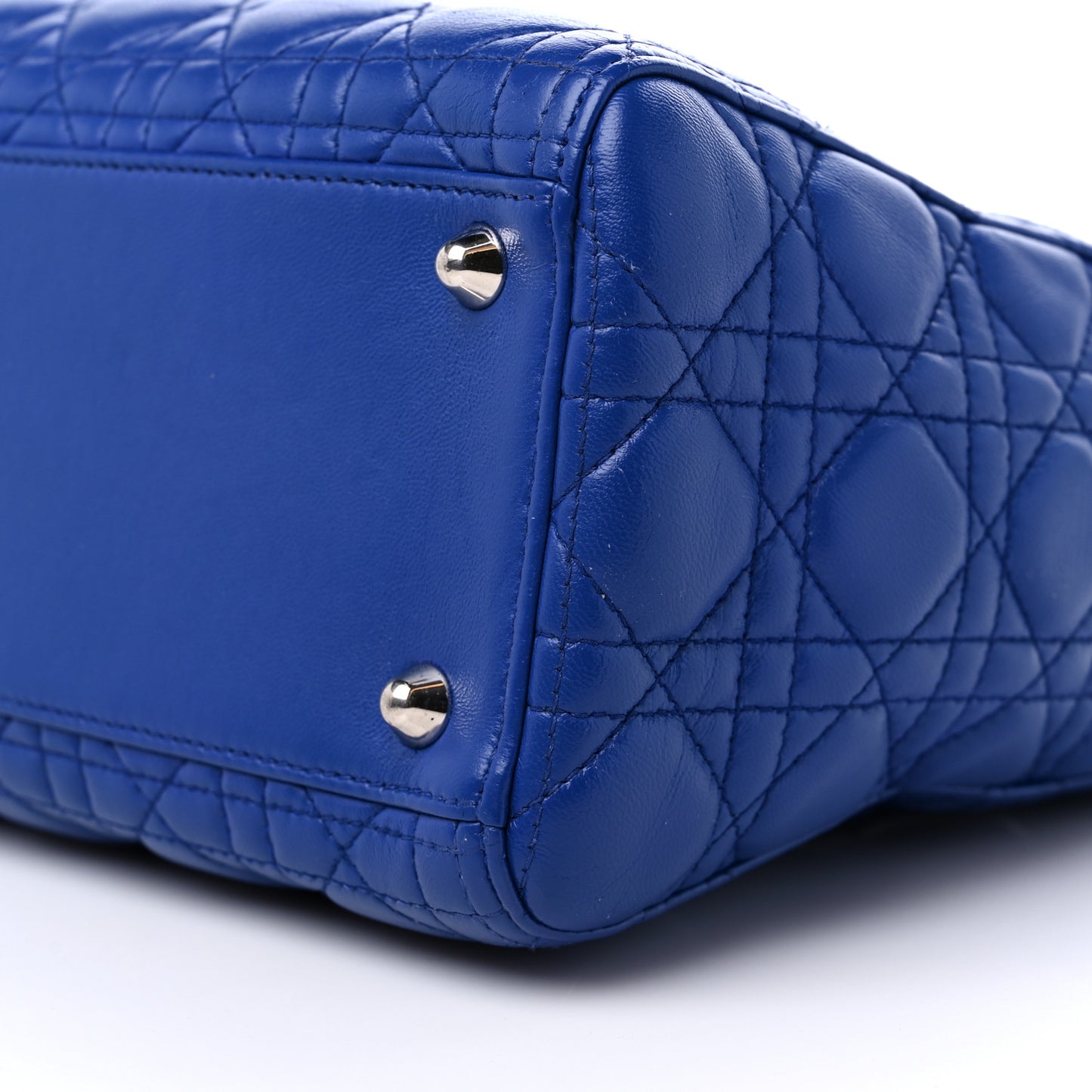 Lambskin Cannage Large Lady Dior Blue