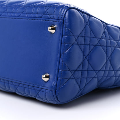 Christian Dior Lambskin Cannage Large Lady Dior Blue 8 of 11