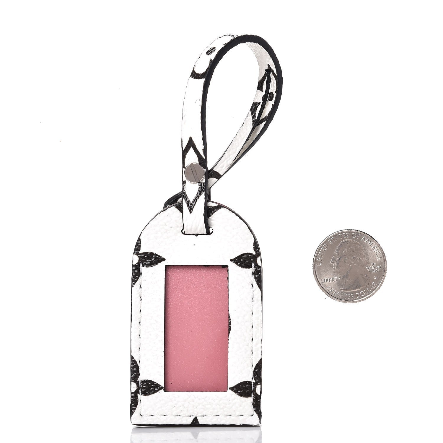 Louis Vuitton Monogram Luggage Tag White Black 2 of 2