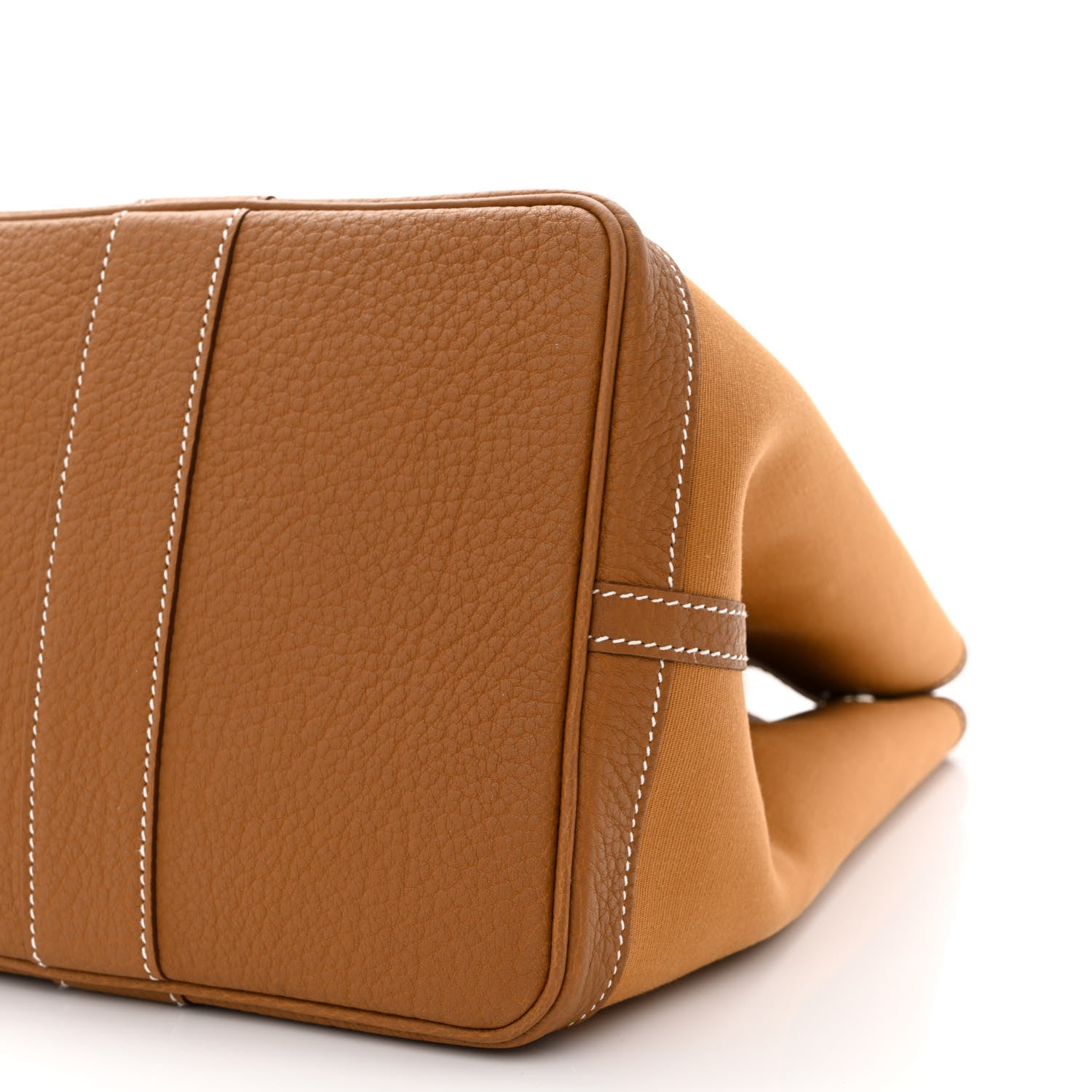 Hermes Toile Militaire Vache Country Verso Garden Party 36 PM Gold Dune Magnolia 10 of 10
